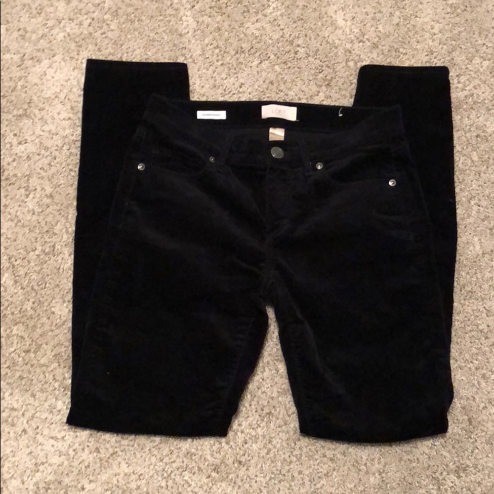 Loft black velvety jeans